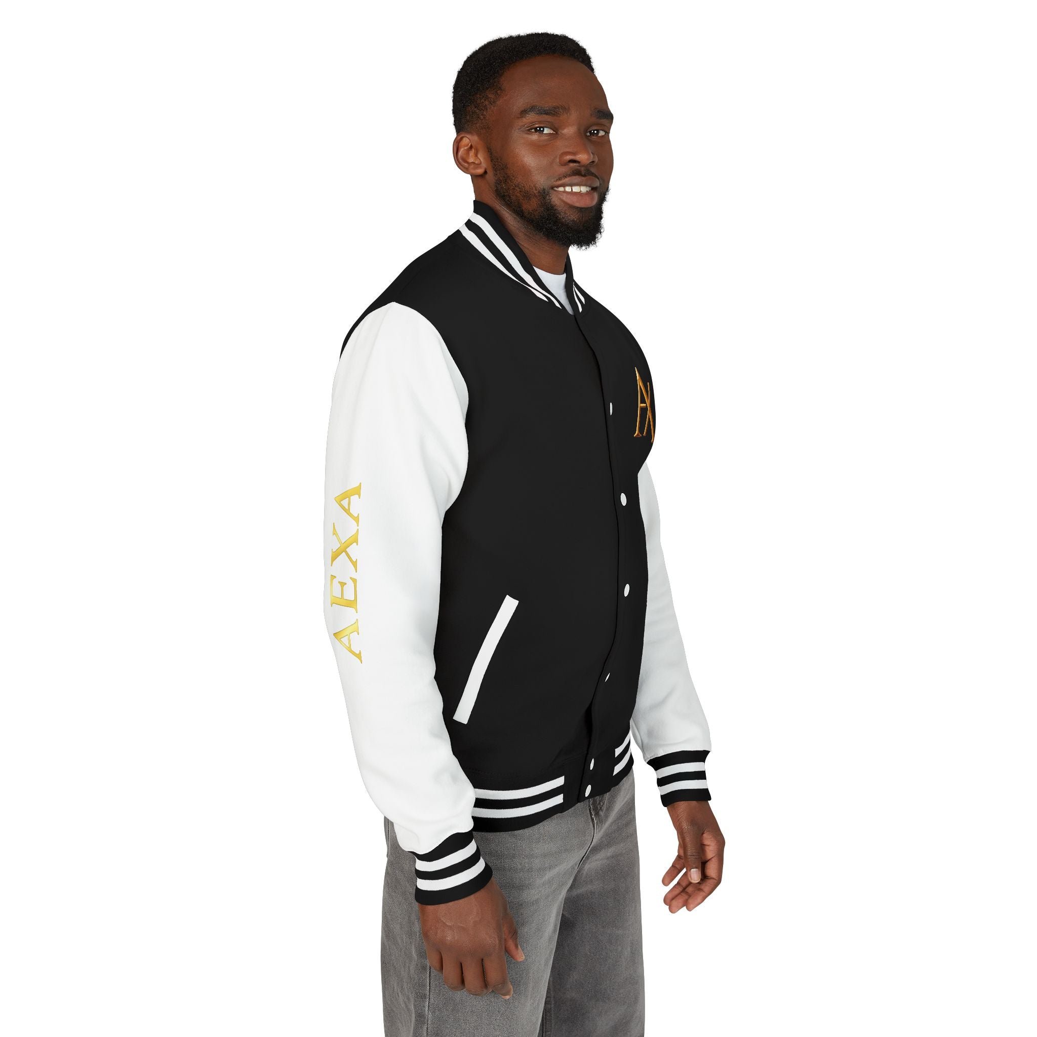 Letterman Jacket — "AEXA Ordained to Reign" Embroidered Varsity Coat