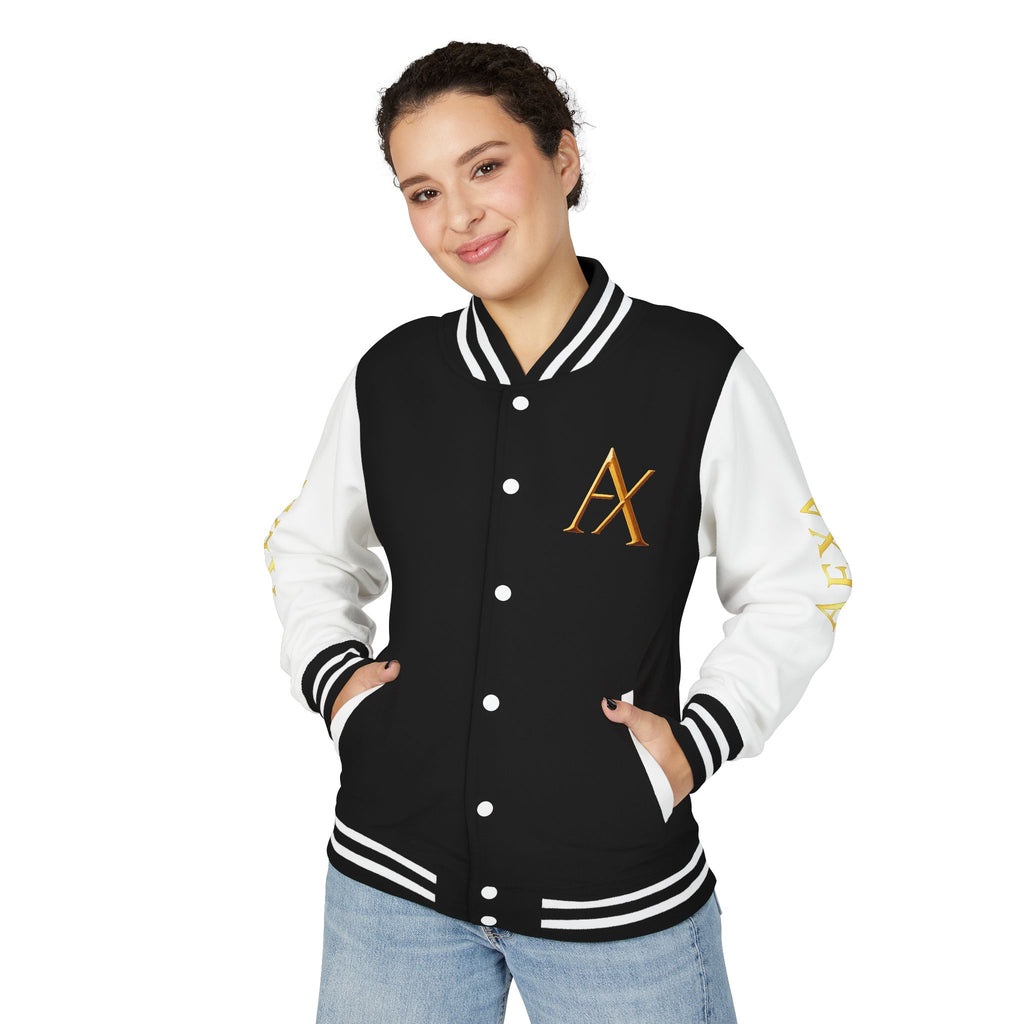 Letterman Jacket — "AEXA Ordained to Reign" Embroidered Varsity Coat